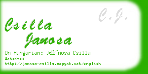 csilla janosa business card